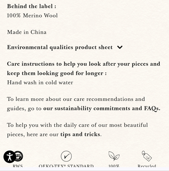 SÉZANE Betty Coral Red Merino Wool Knit Cardigan Jacket Size Medium New - Picture 6 of 11